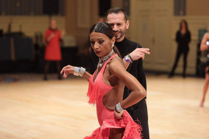 Orange Latin Dress with FringeDance Dressing