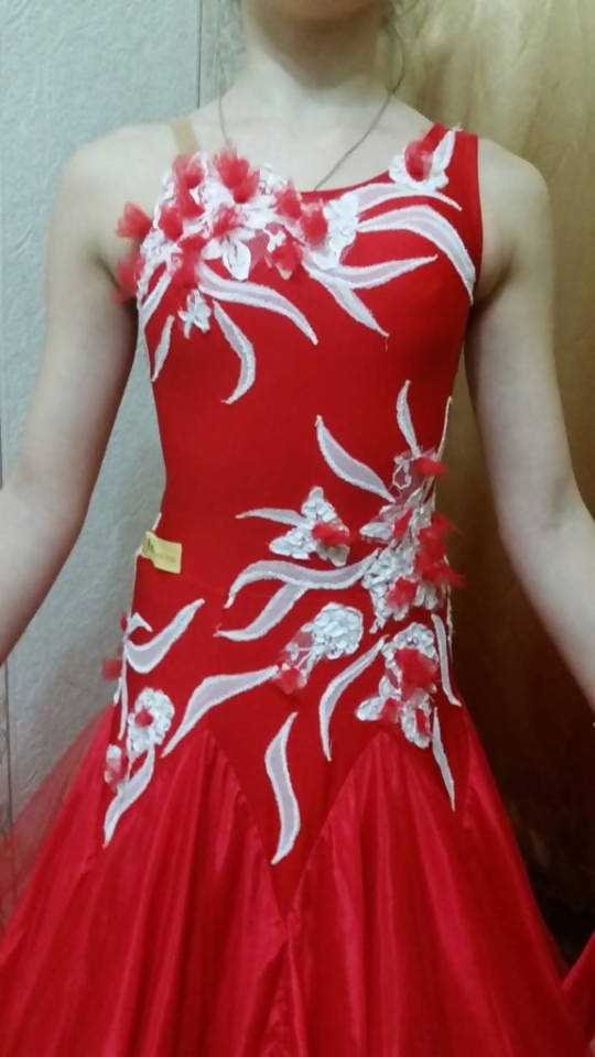 Warm Red Ballroom Dress - DDressing