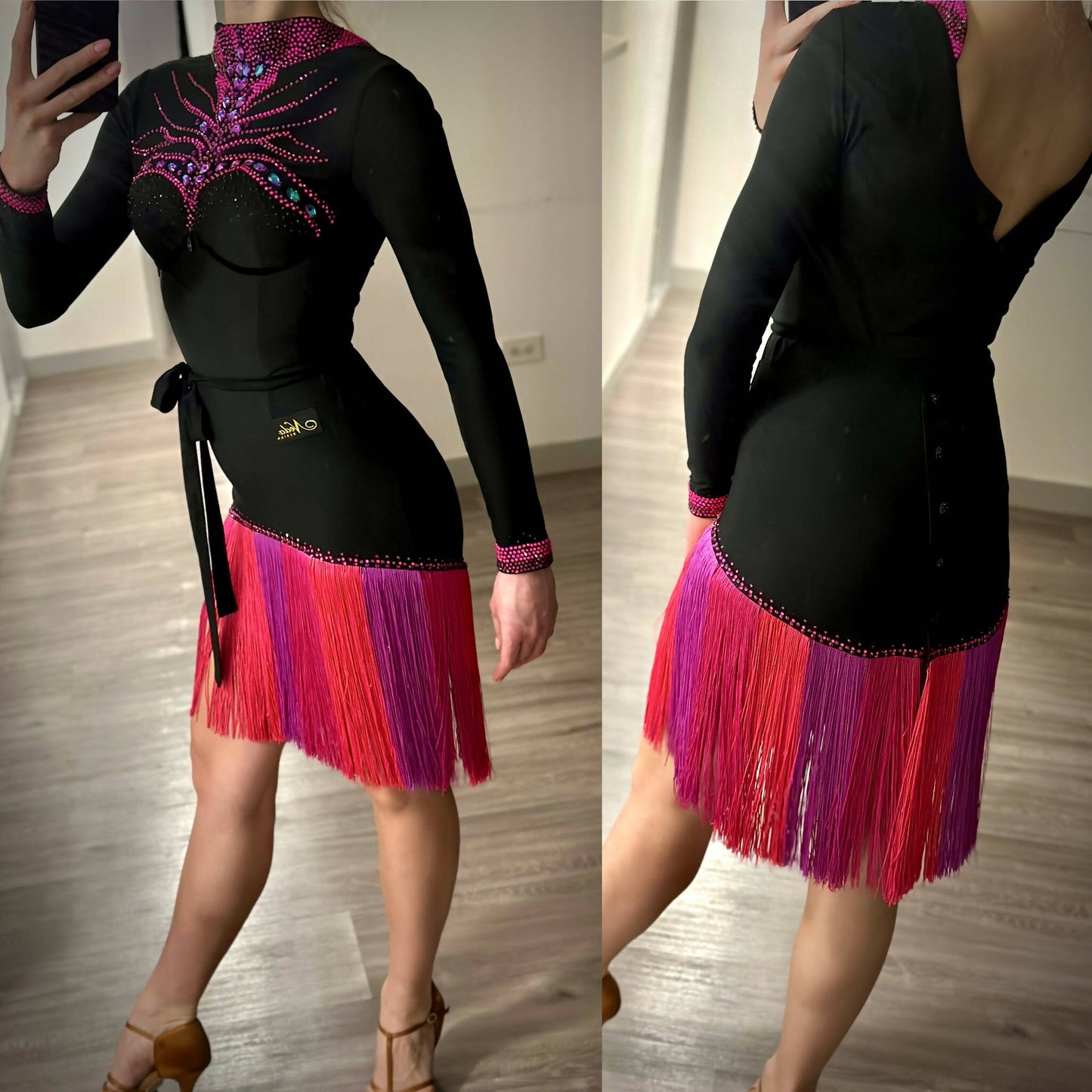 New Black & Pink Latin Dress by Neda Design