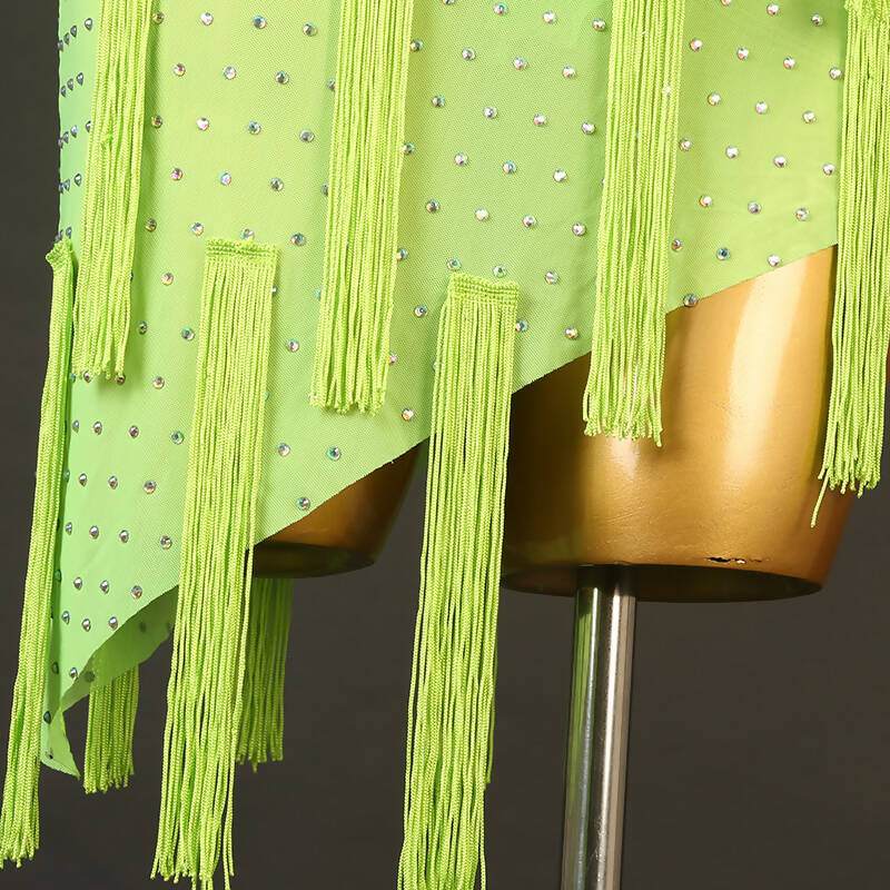 Silhouette Siren Custom Latin Competition Dress | Black/Light Green | Customize / Black Silhouette Siren Custom Latin Competition Dress | Black/Light Green | Customize / Black
