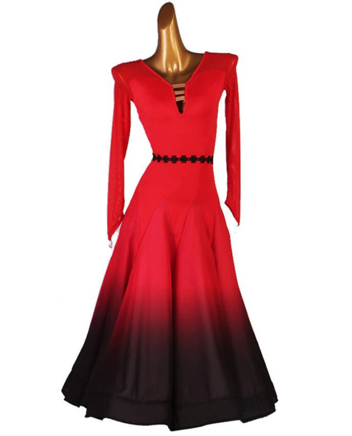 dark red color dress