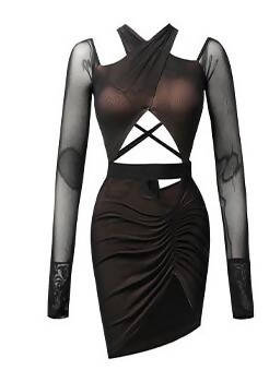 Cutout Couture Dress | Black/Leopard | 2177