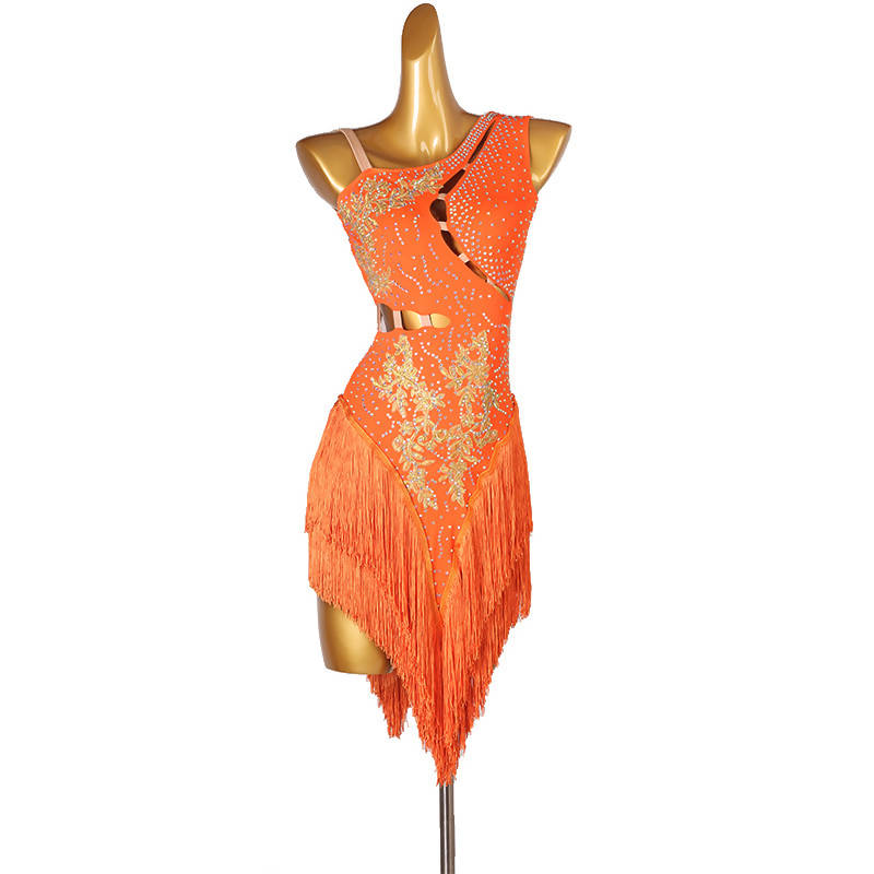 Orange latin affordable dress
