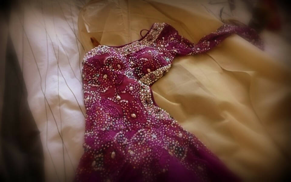 Purple Smooth Dress with Swarovski Crystals (ballroom gown, modern, smooth)