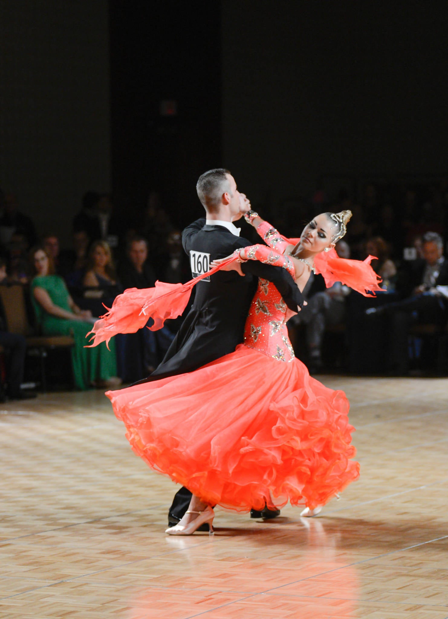 Vibrant Orange Standard Ballroom DressDance Dressing