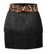 Tassel Appeal Latin Practice Skirt | Pink/Black/Yellow/Leopard | 2137