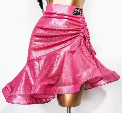 Pink latin dance skirt