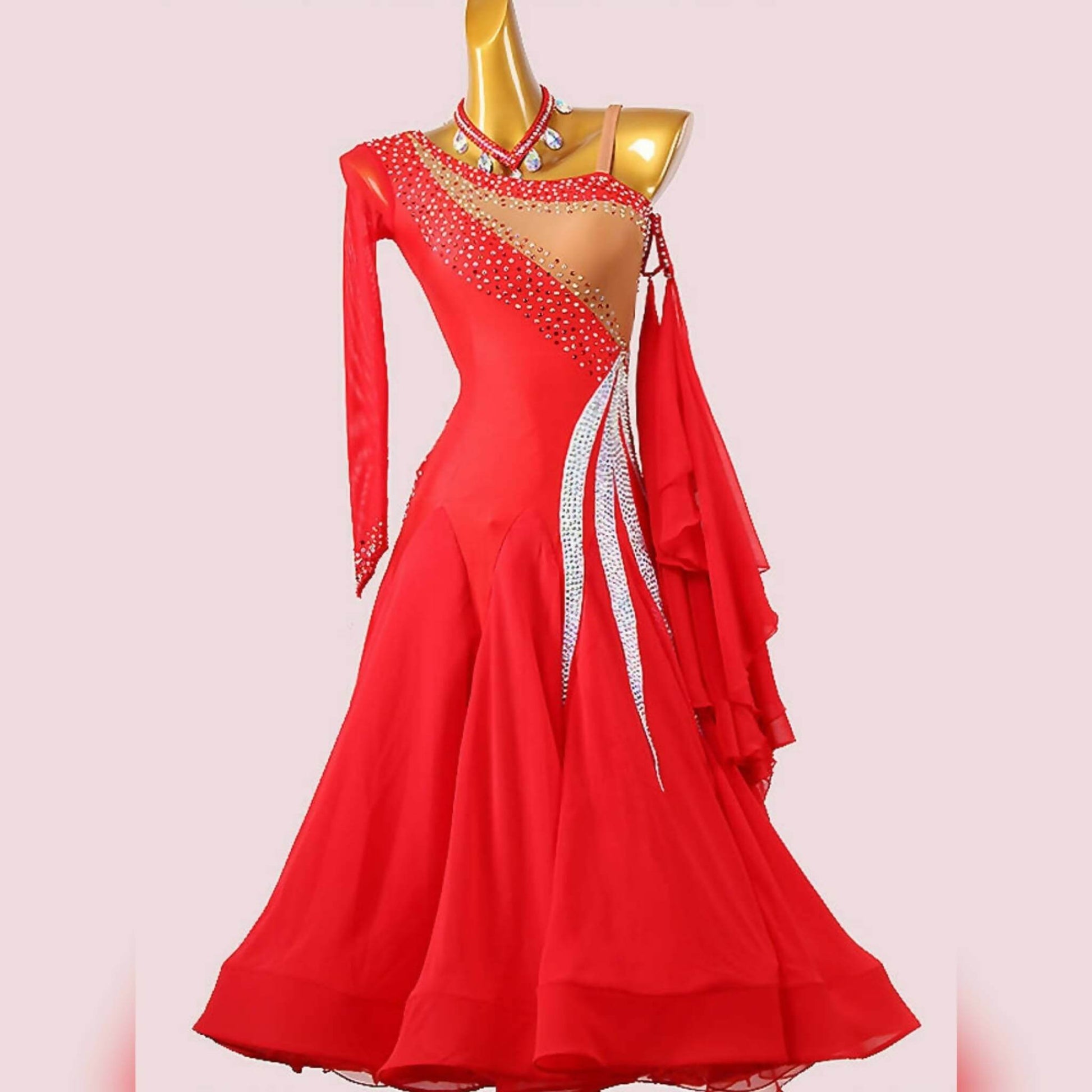 ballroom red dress Victoria Blitz Womens Ballroom Dress Blache