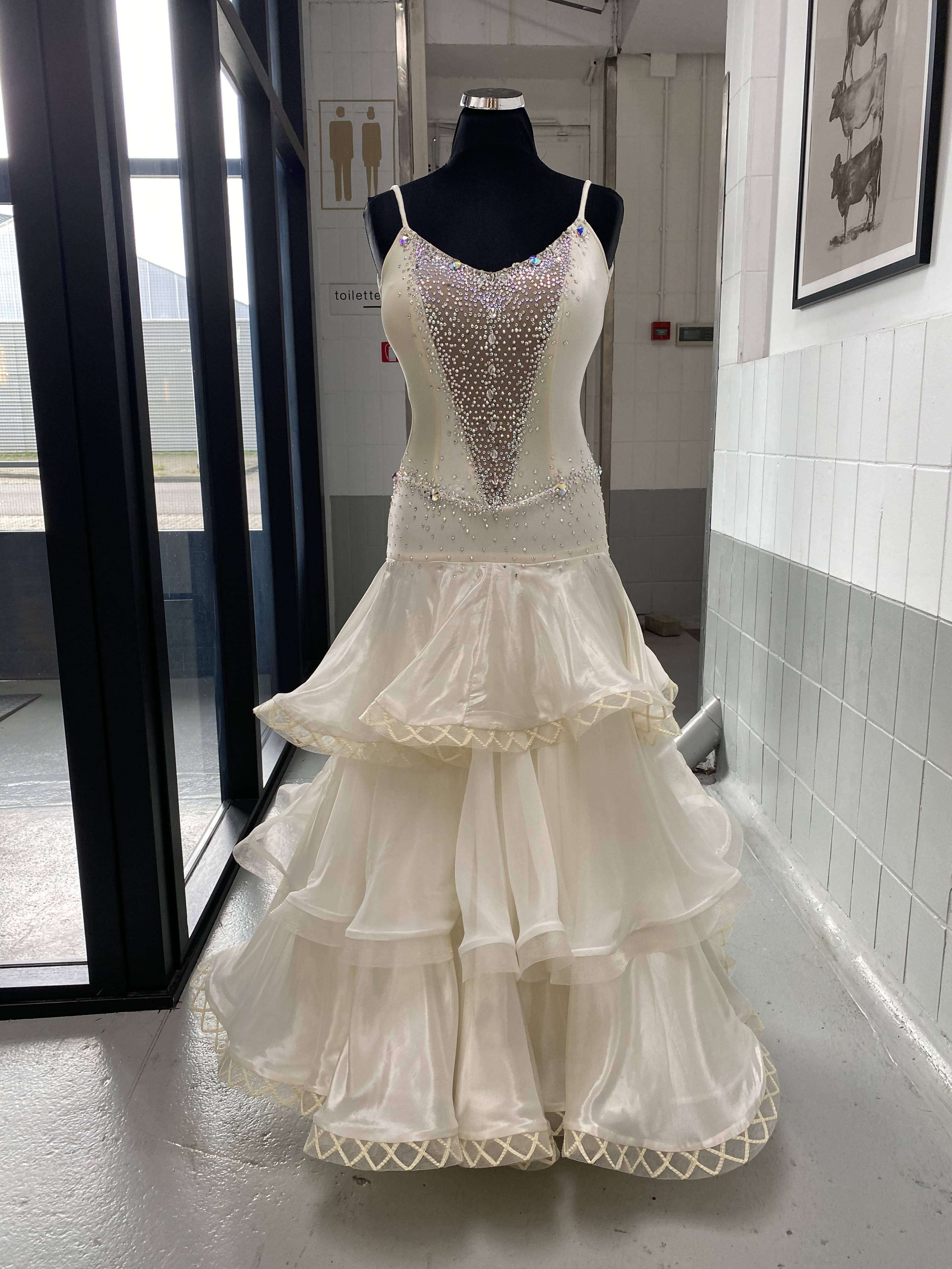 French Vanilla Standard Ballroom Dress (ballroom dress for sale, standard, modern, smooth)