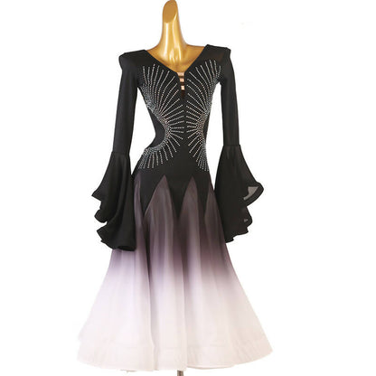 Black Gradient Ballroom Dress | MQ345