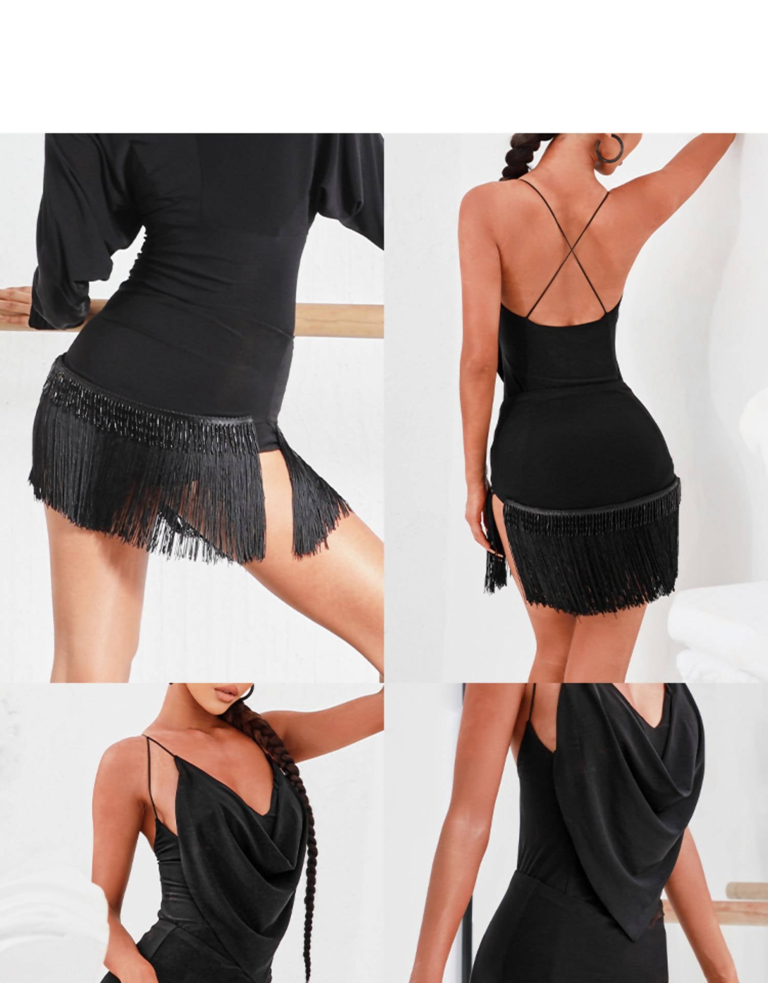 Sleek and Chic Black Latin Practice Wear | 2193Dance Dressing