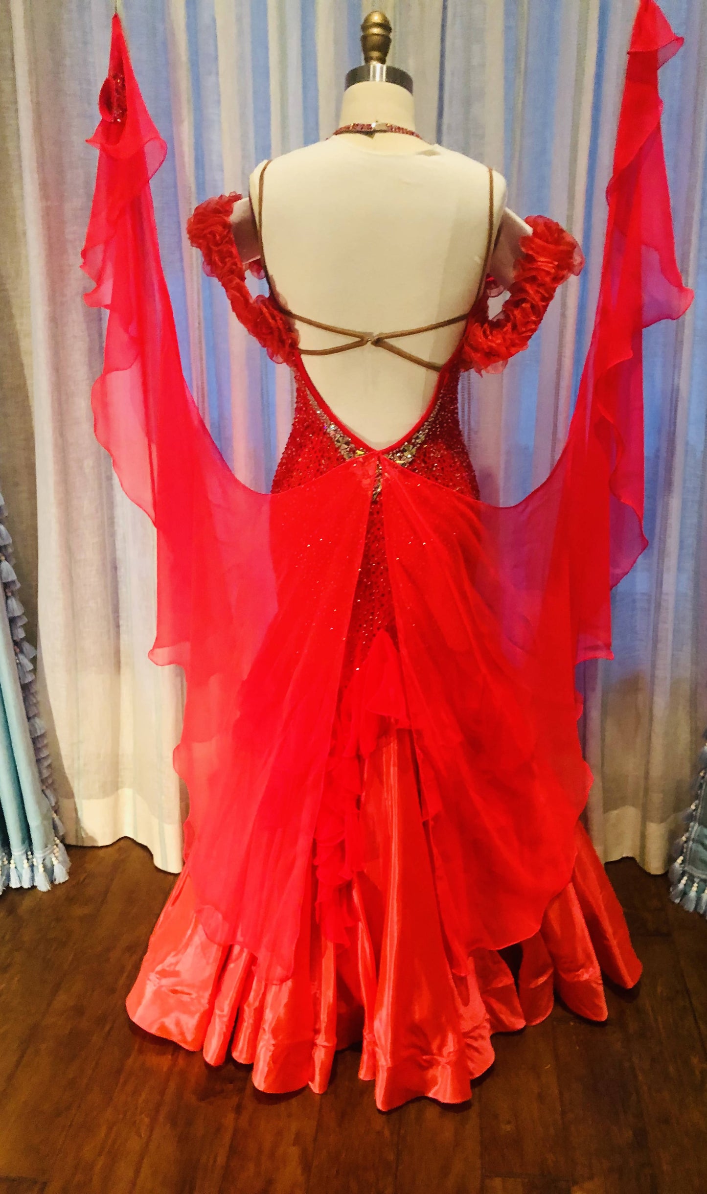 Sunglow Red Ballroom Dress