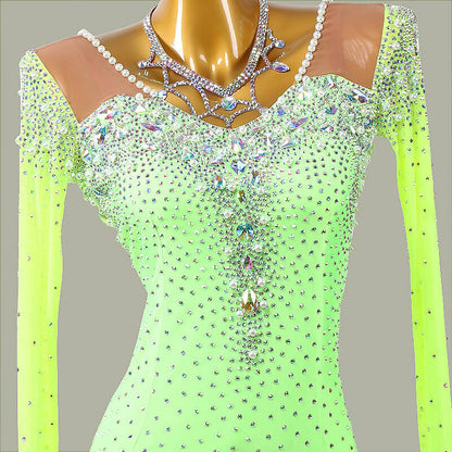 Elegant Shine Green Ballroom Dress | LXT870