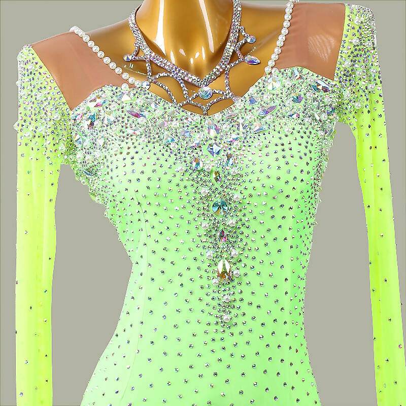Elegant Shine Green Ballroom Dress | LXT870Dance Dressing Elegant Shine Green Ballroom Dress | LXT870Dance Dressing