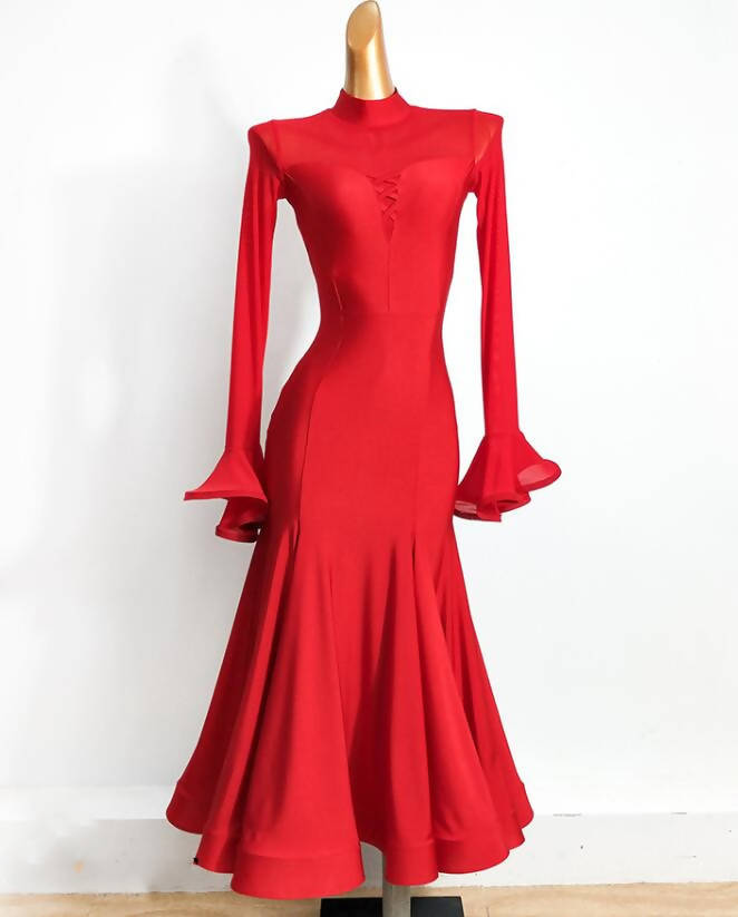 Vivid Valentine Red Ballroom Dress | Dance Dressing S Vivid Valentine Red Ballroom Dress | Dance Dressing S