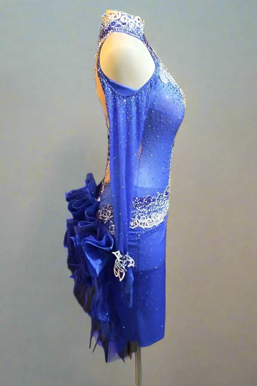 Royal blue latin dressDance Dressing