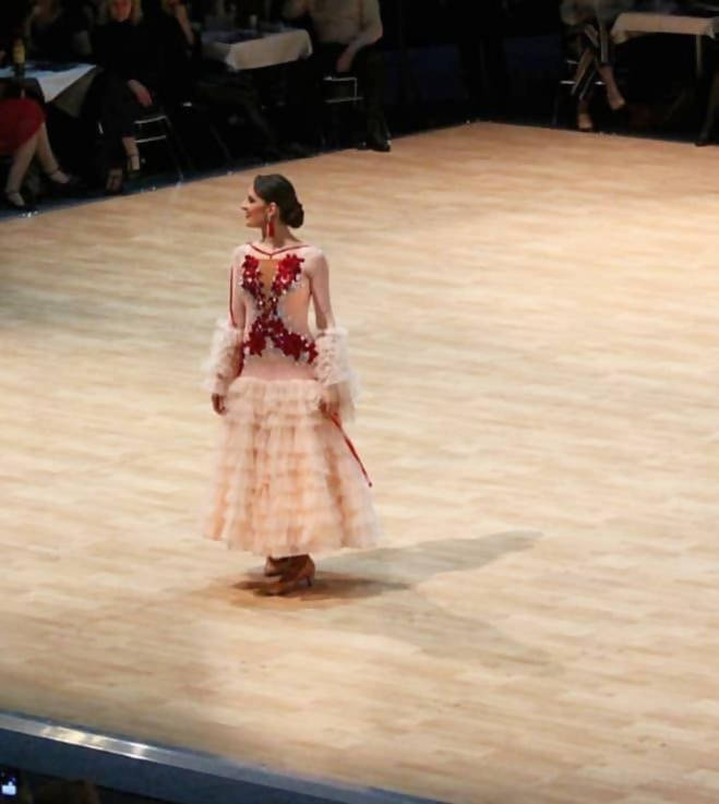 Light Pink Standard Ballroom Dress (ballroom dresses for sale, standard, modern, smooth)