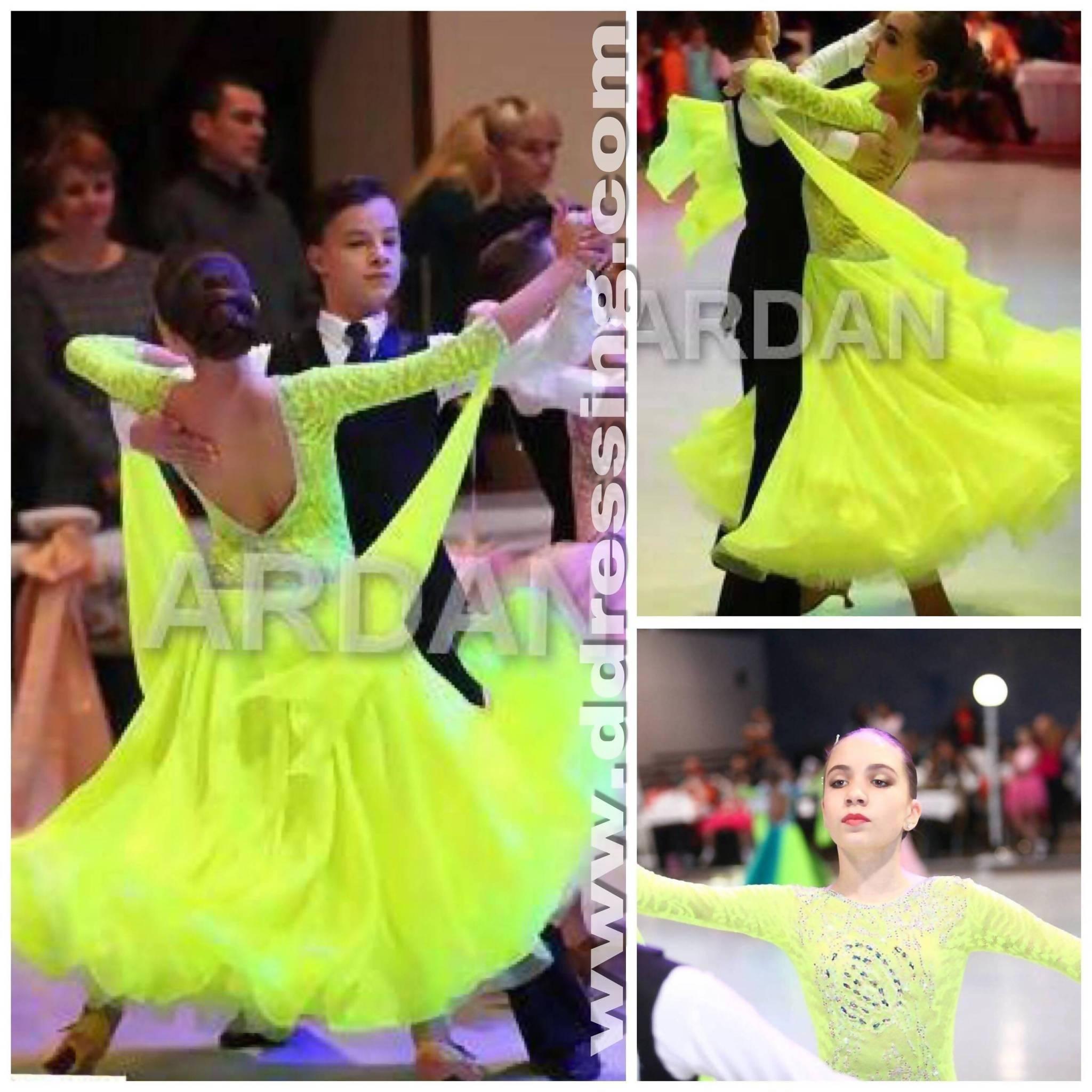 Beautiful Tropical Lime Ballroom Dress - DDressing