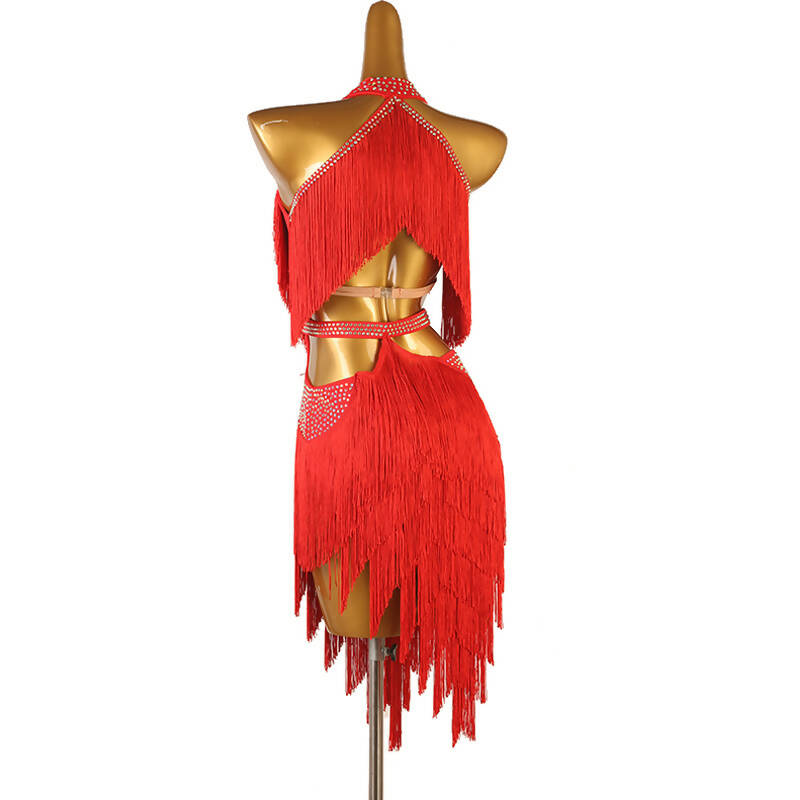 Red Latin dance dress