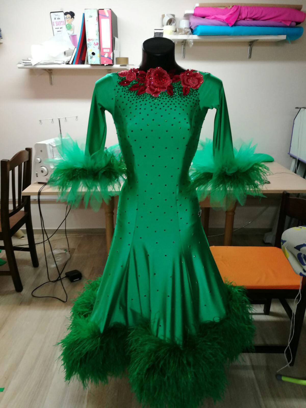 Emerald Green Standard Ballroom Dress (ballroom dress for sale, standard, modern, smooth) - DDressing
