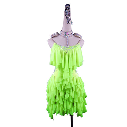 Latin Dance Dress | Custom - Made | QY24Dance Dressing