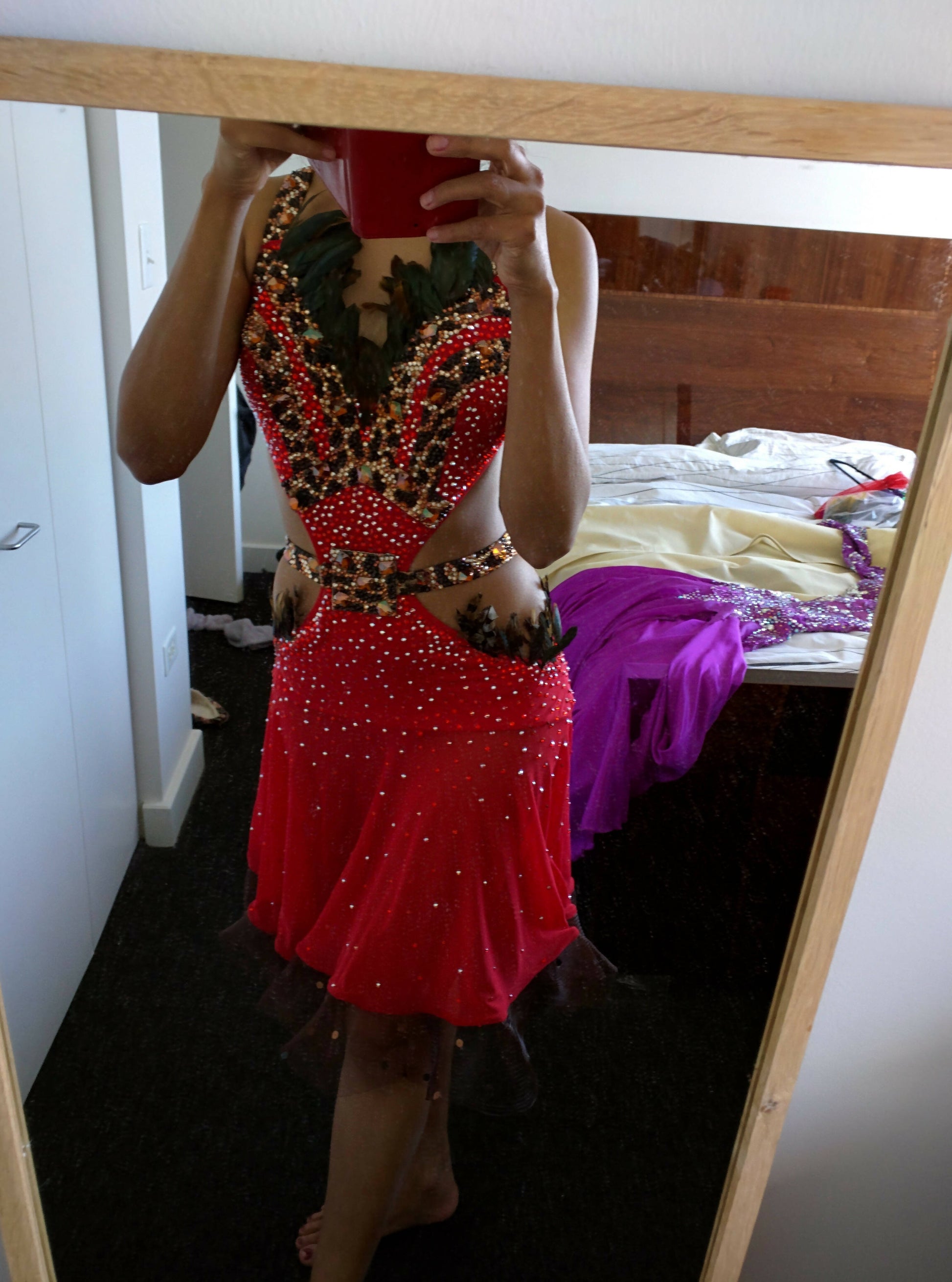 Dore Design Red Latin Dress (latin dress for sale, latin, dancesport, rhythm)