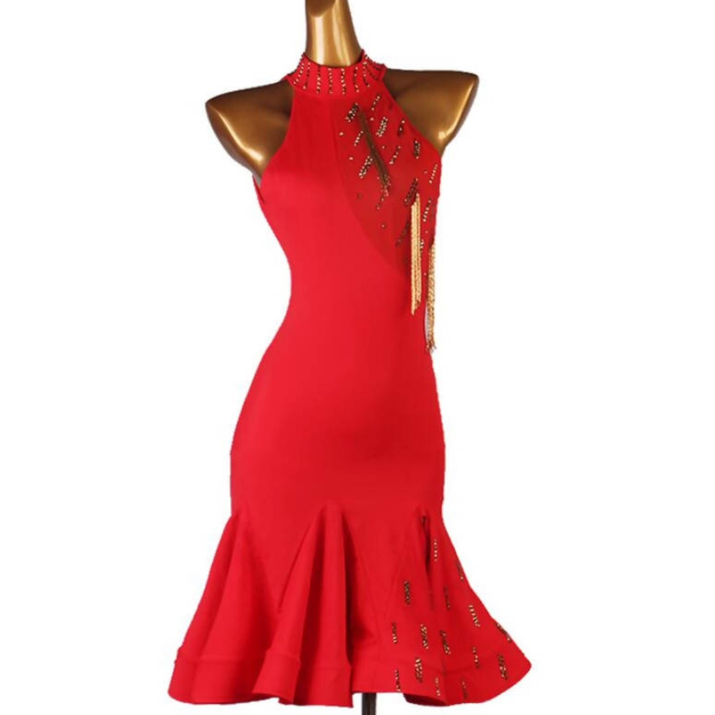 Ravishing Ballroom Latin Dance Dress | Red/Black | LQ223