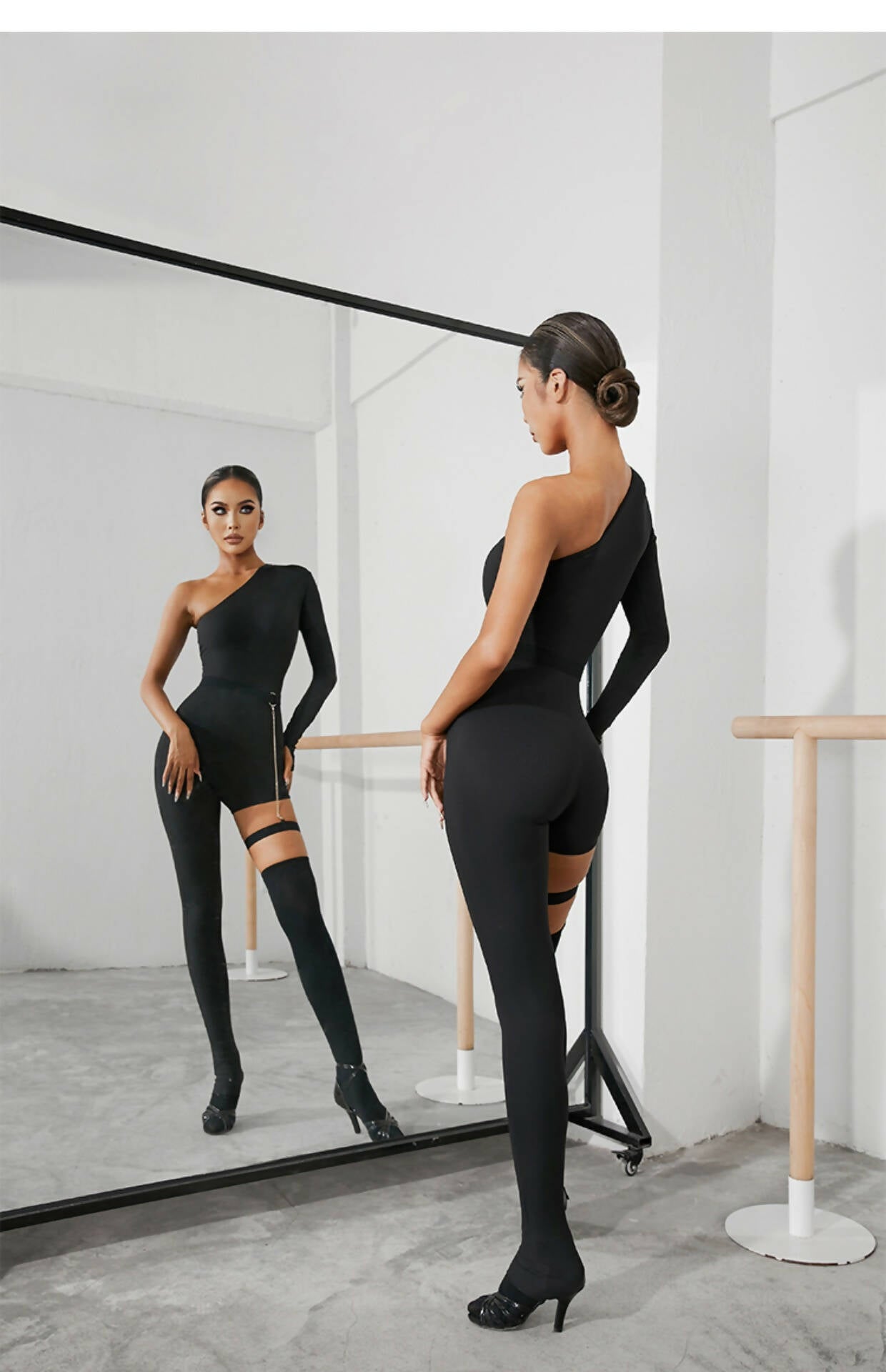 New Black Latin Dancewear Jumpsuit | 2258