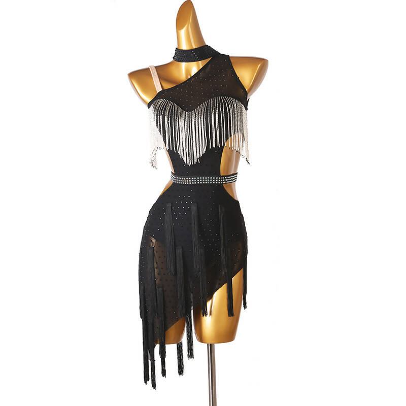 latin themed party dress Latin Dance Dress Splicing Women's Performance Training Theme Party Long Sleeve 100% Cotton 2026