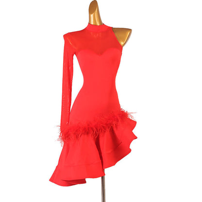Red Latin dance dress