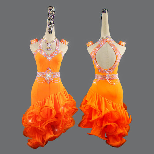 Latin Dance Dress | Custom - Made | QY39