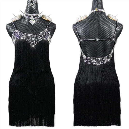 Latin Dance Dress | Custom - Made | QY07Dance Dressing
