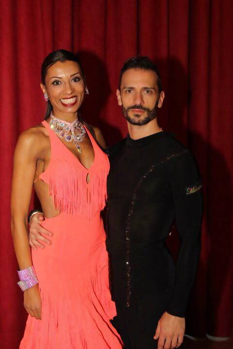 Orange Latin Dress with FringeDance Dressing