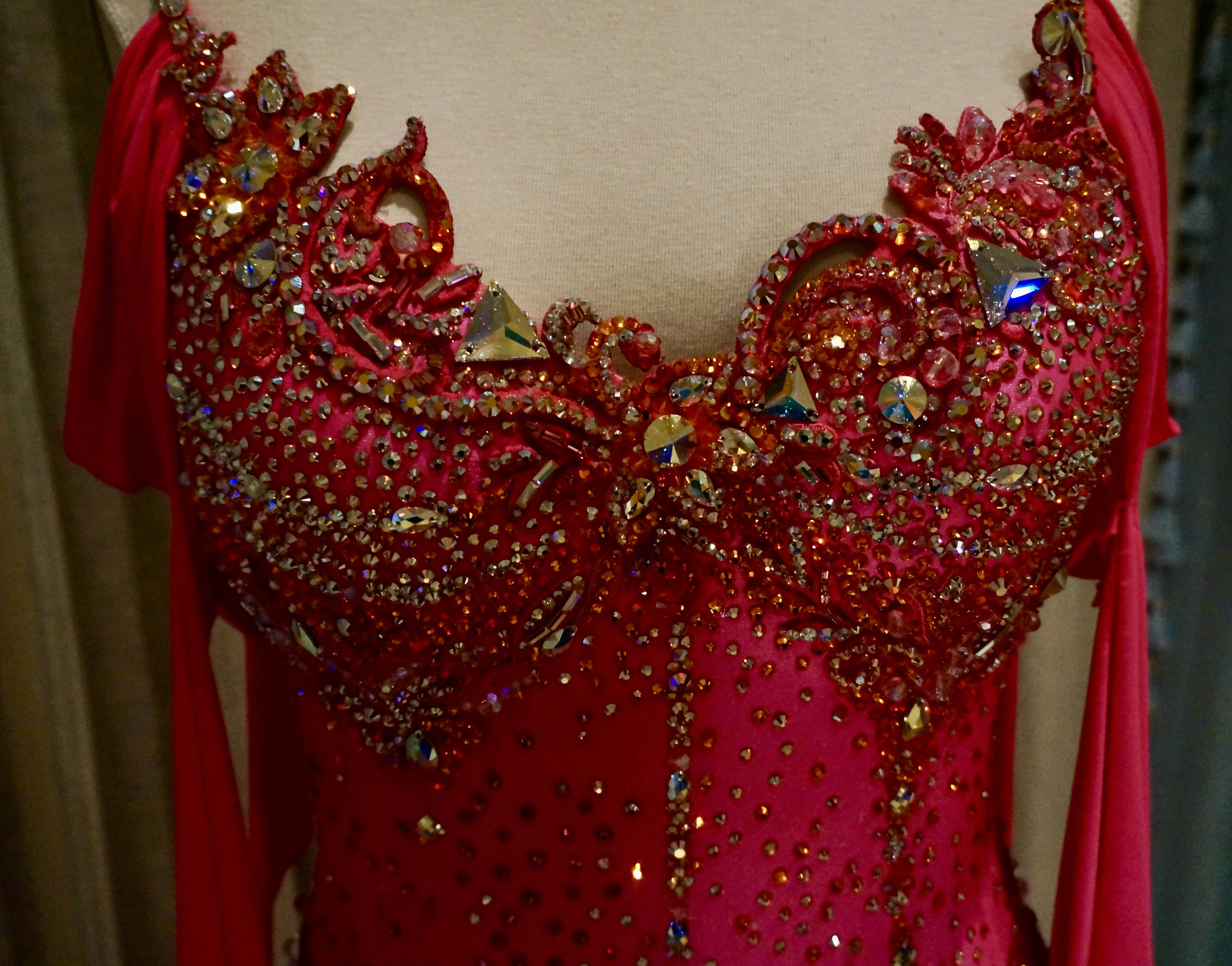 Striking Pink Smooth Dress (ballroom dress for sale, standard, modern)