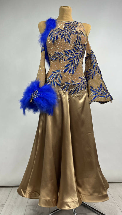 Golden Shadow Ballroom Dress (ballroom gown, dress for sale, standard, modern, smooth)