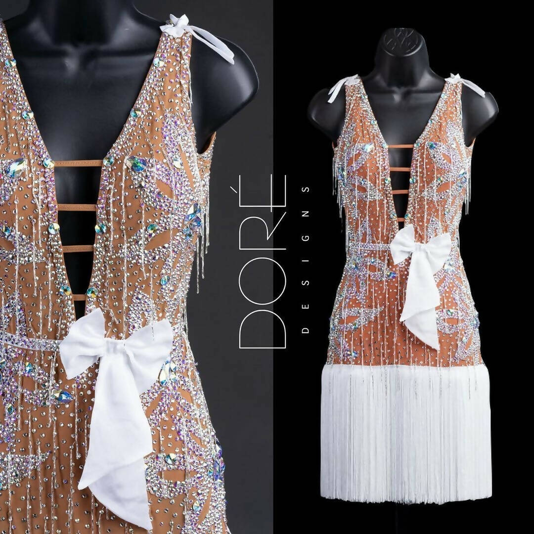 Dore Elegant Fringe Dress for Latin, Rhythm
