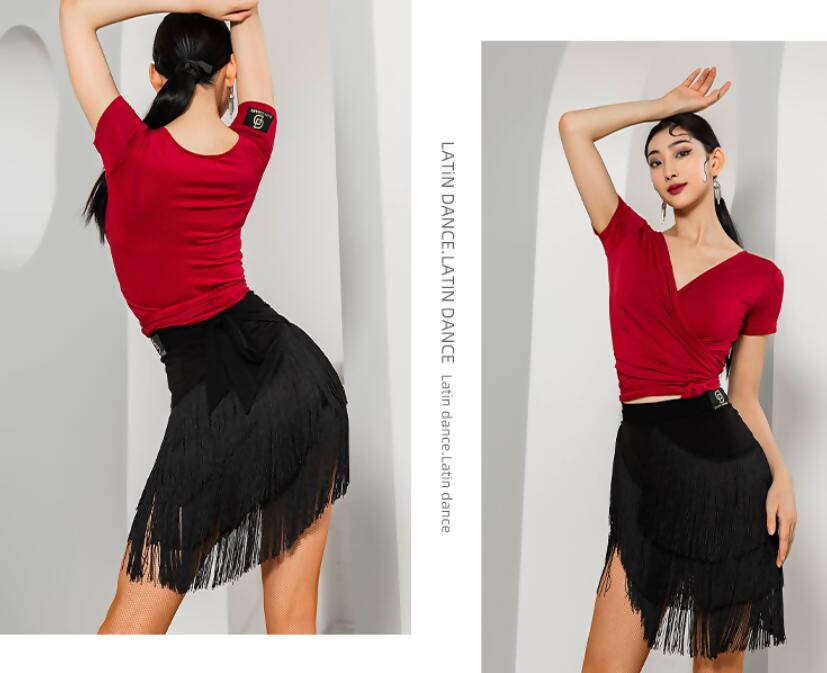 New Practice Pink/Black/Leopard/Blue Latin Dancewear Skirt (dancewear, dance practice wear, latin)YS312