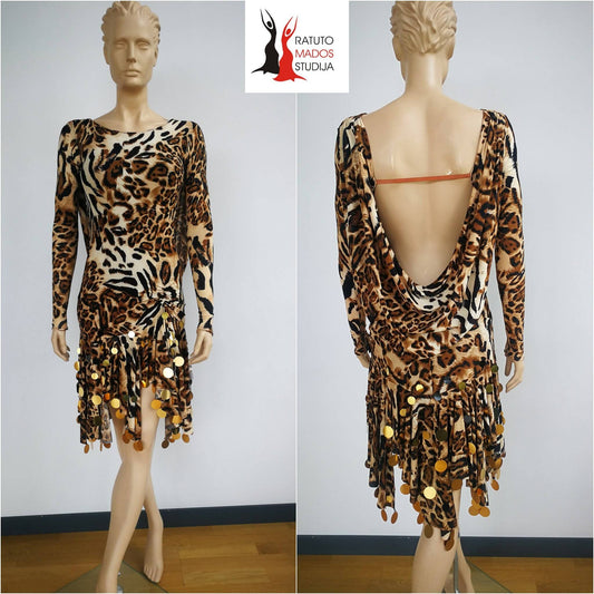 Animal Print Dress for Latin and RhythmDance Dressing