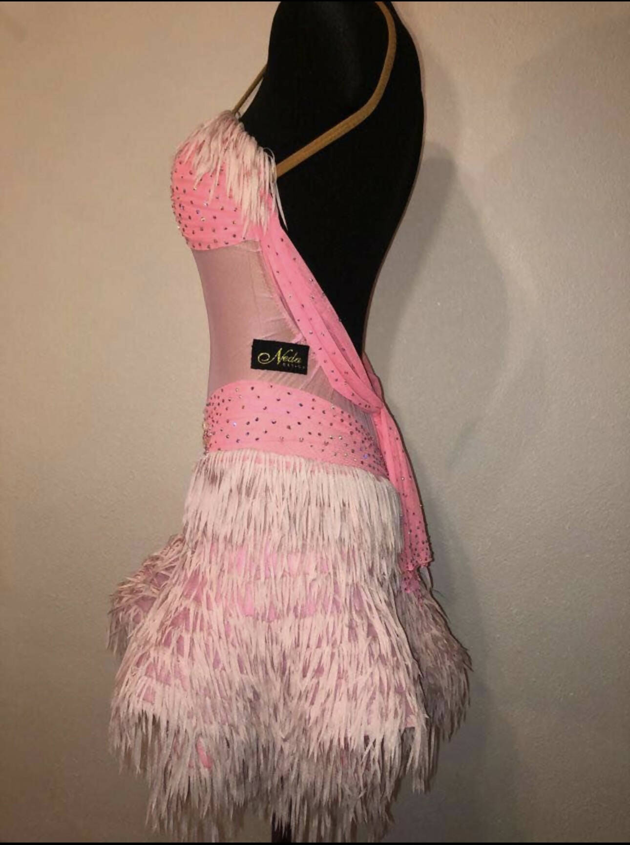 Girls Pink Latin Dress for Sale, rhythm, junior dress