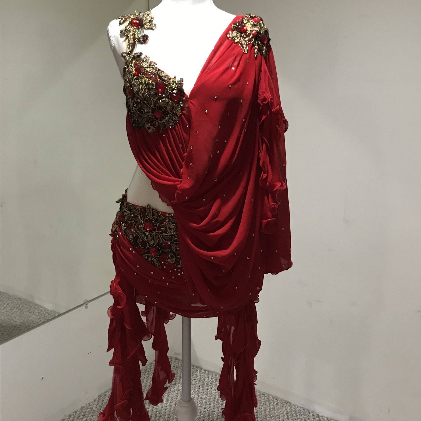Sexy Red Rhythm/Latin Dress - DDressing