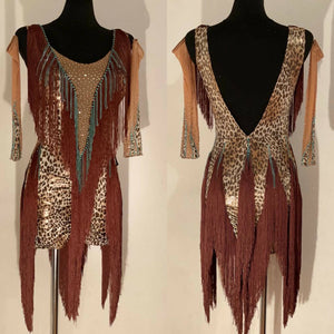 Sultry Spotted Dress, rhythm dress for sale, latin dresses, rhythm dresses for sale, dance dress, competition dress, Neda Design, dress by Neda Design