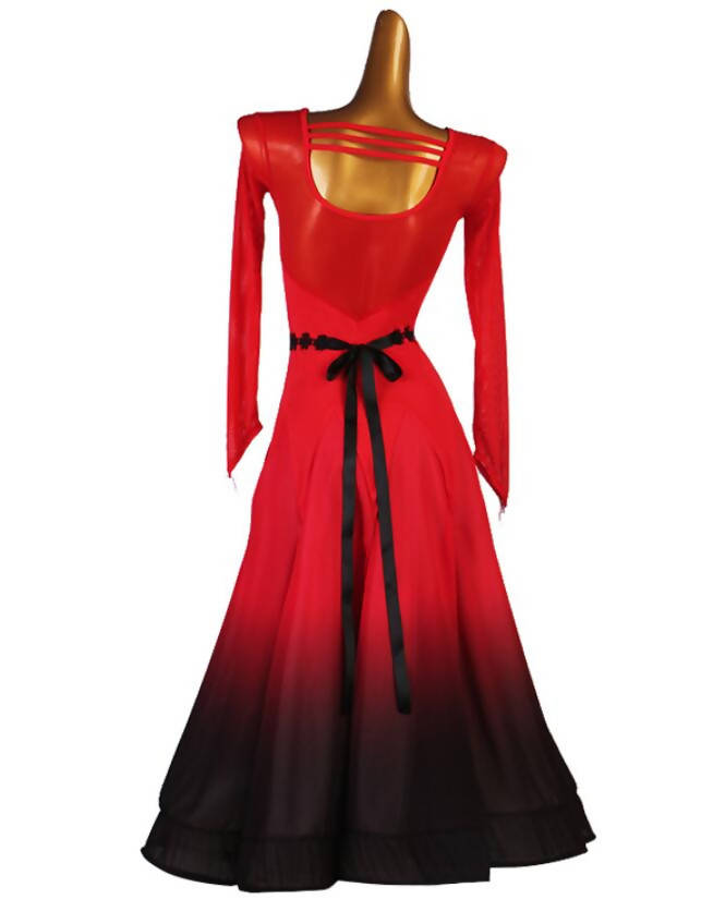 Red ballroom dance dress