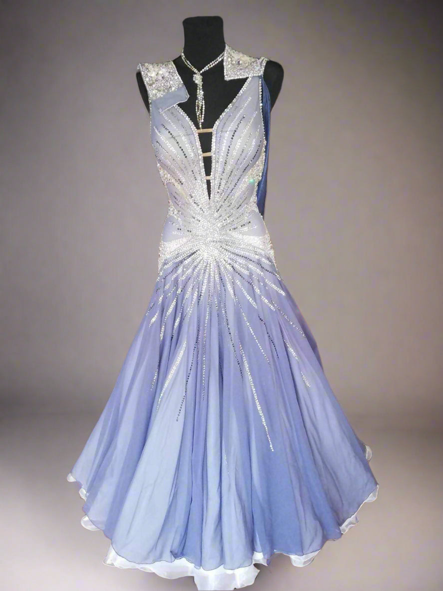 Metallic Grey Standard Ballroom Dress