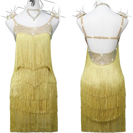 Latin Dance Dress | Custom - Made | QY06Dance Dressing