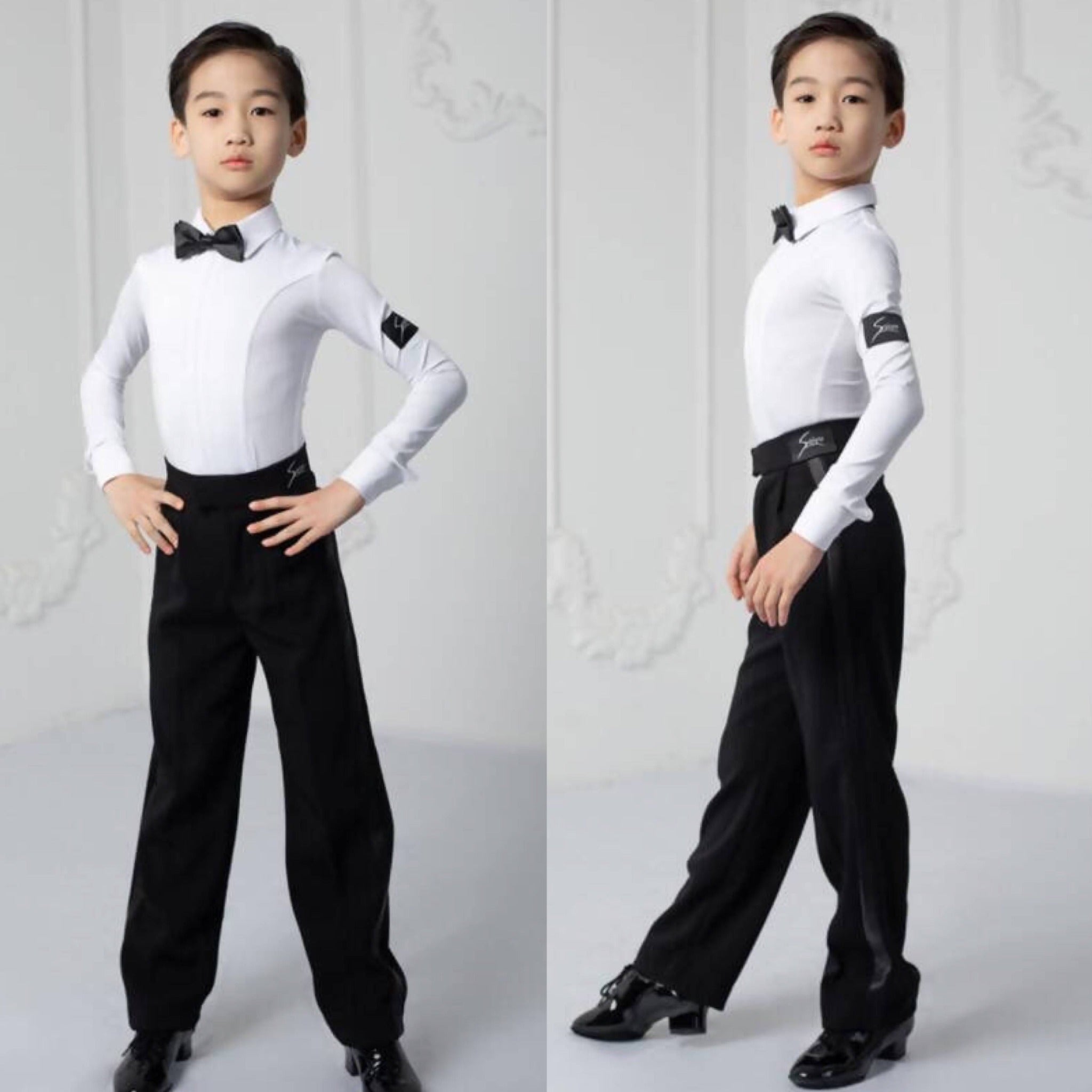 New boy junior Latin competition shirt pants trousers bow tie 5508