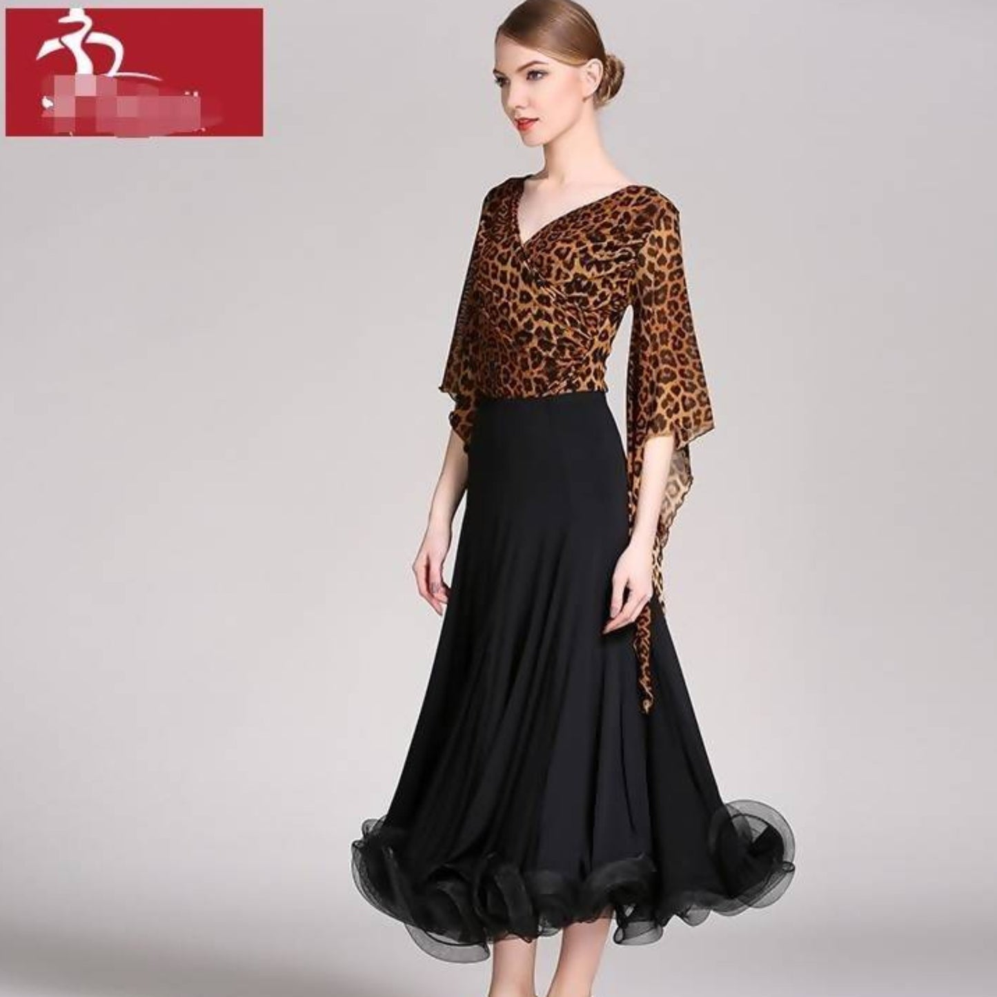 Floral Print Standard Dancewear Dress (dancewear, practice)
