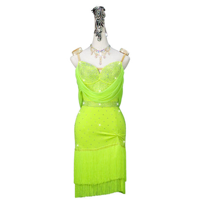 Latin Dance Dress | Custom - Made | QY04Dance Dressing