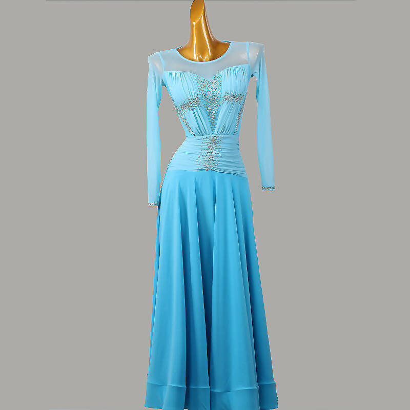 New Blue Standard Ballroom Dress (ballroom dress for sale, standard, modern, smooth)