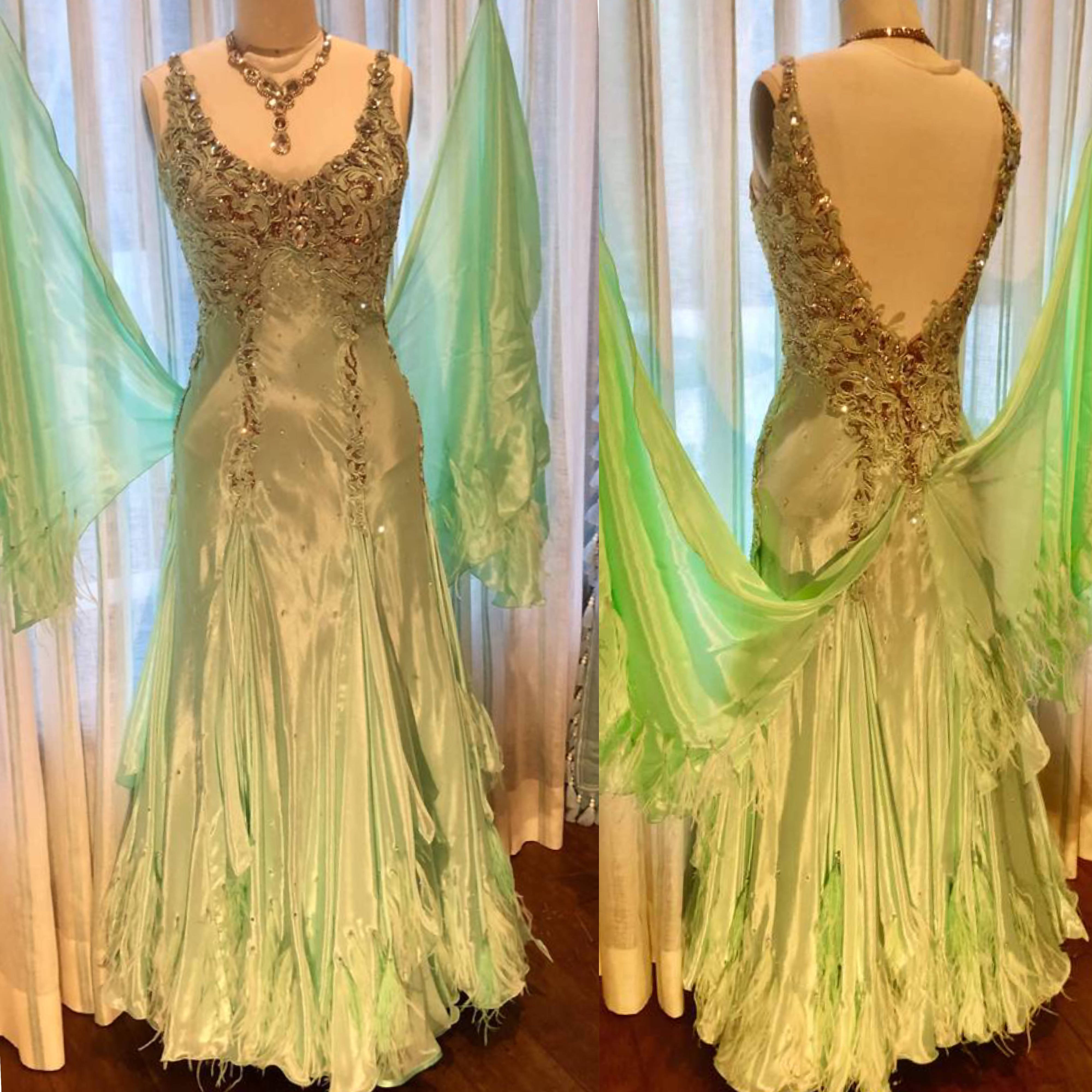 Mint Green Smooth/Standard Dress (ballroom dress for sale, standard, modern)