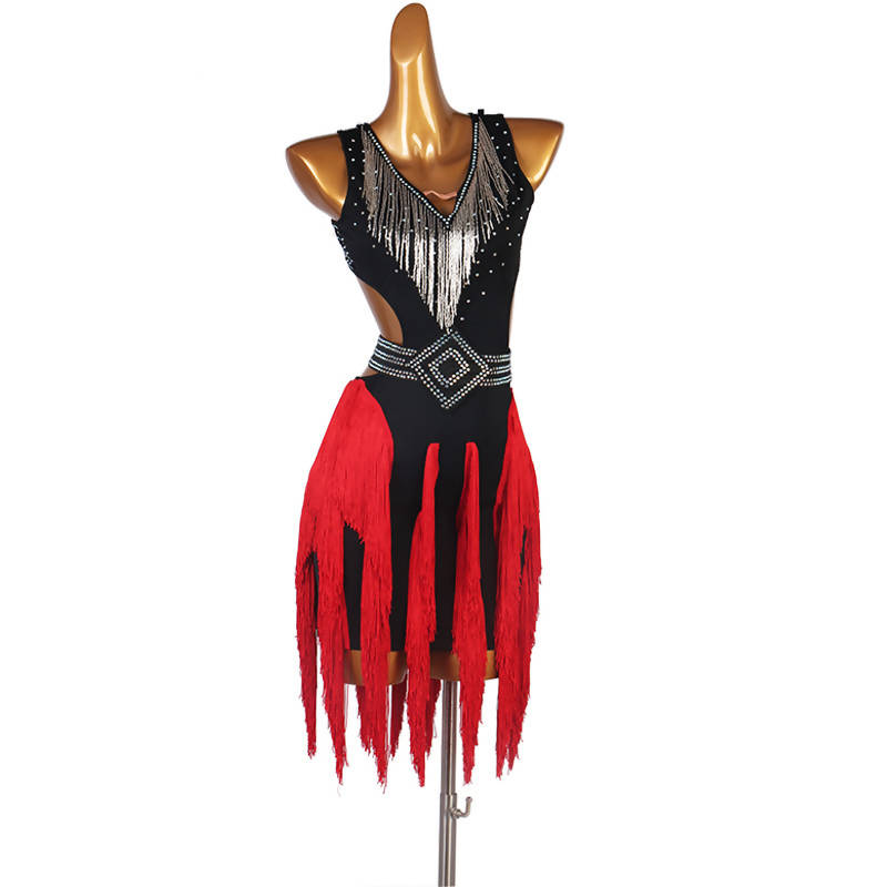 Black  red  Latin dress